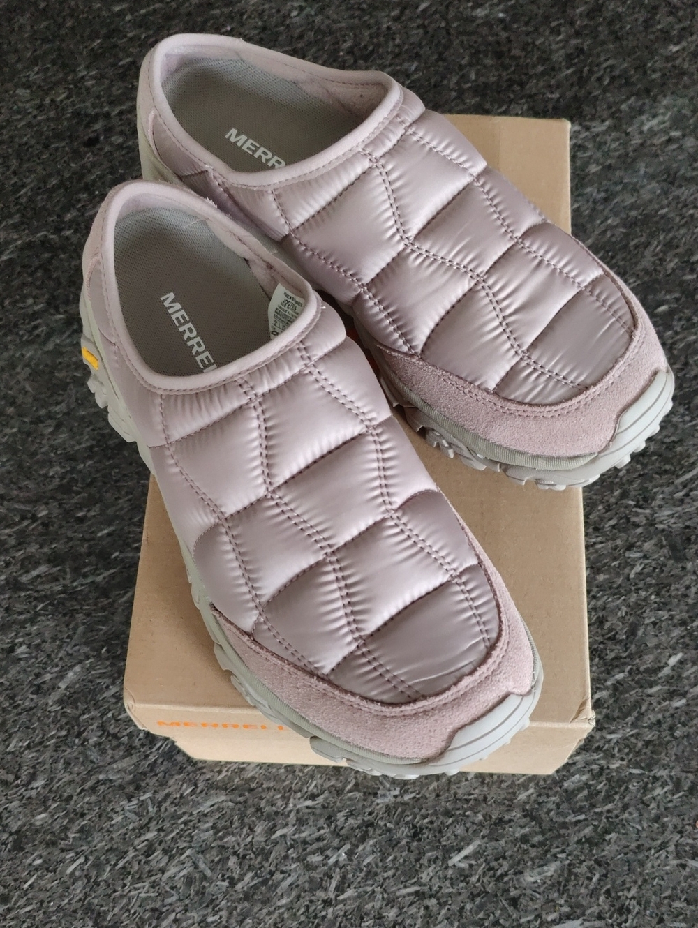 Merrell Quilted Slip-On Mules in Pale Pink NWT